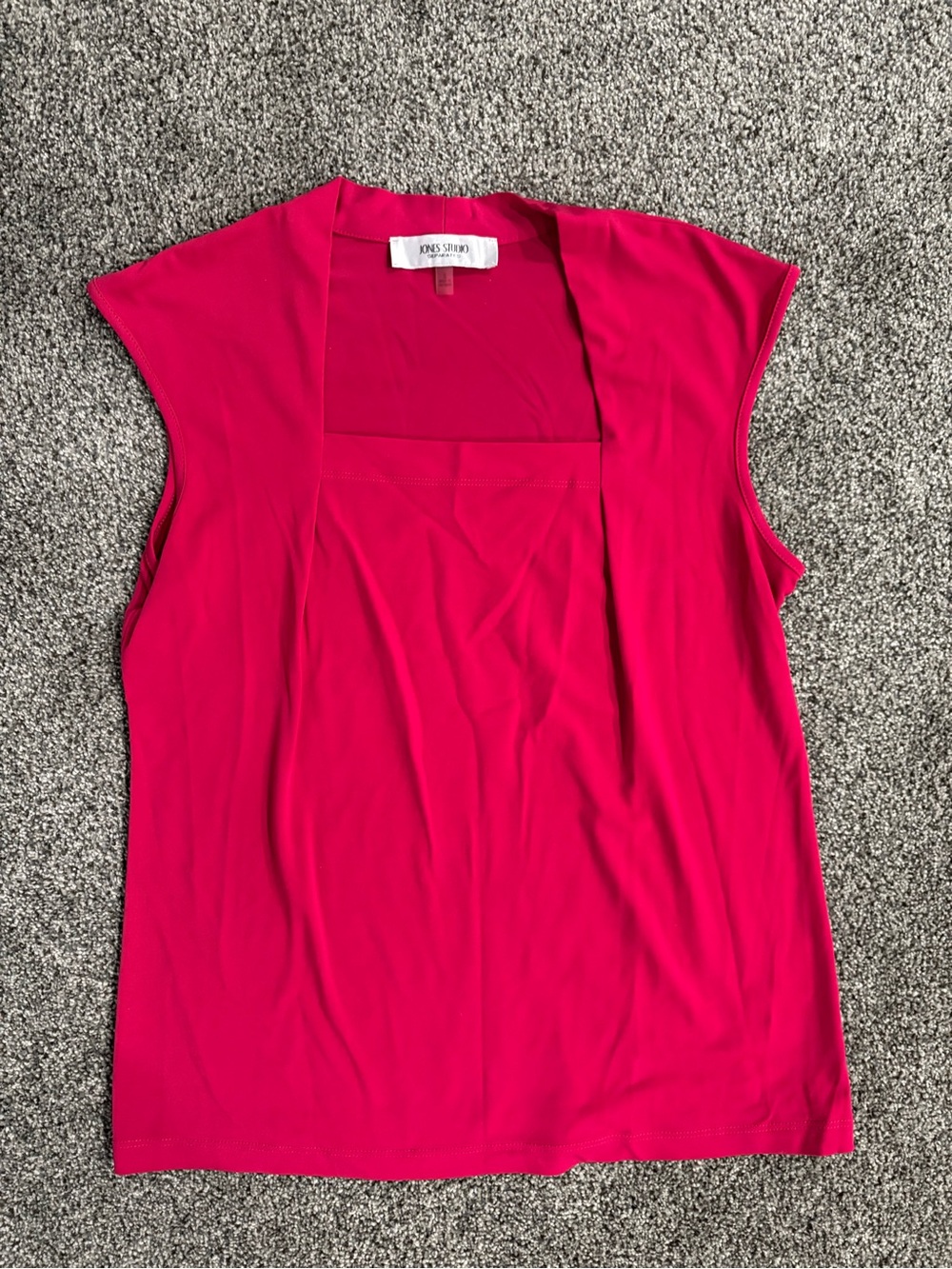 Jones Studio Vibrant Fuchsia Square-Neck Sleeveless Tank